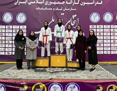 قهرمانان سه وزن نخست کاراته دختران زیر ۲۱ سال کشور در همدان معرفی شدند